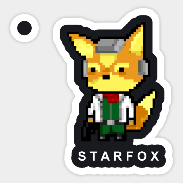 Starfox with Font Pocket position Sticker by darktiff_